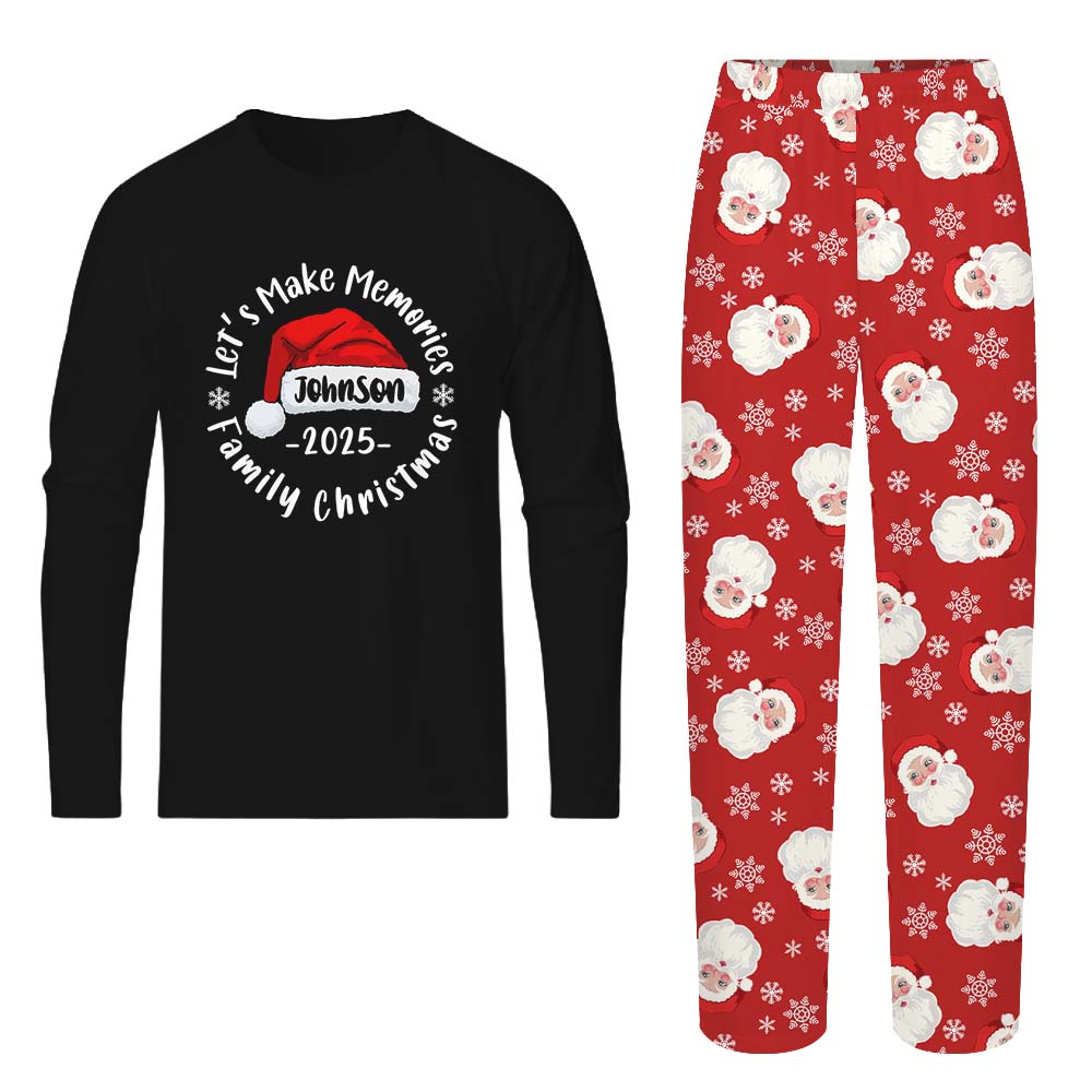 Make Memories Together Christmas Pajamas With Name 2